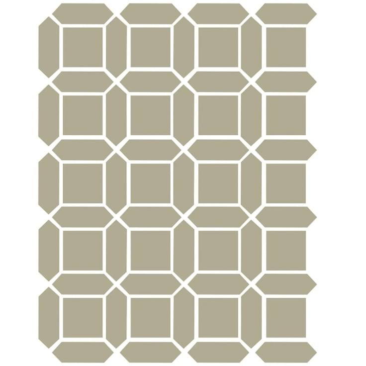 Плитка Etruria XXS Cassettone Quadrato Salvia Losanga Salvia 32x39 см, поверхность матовая