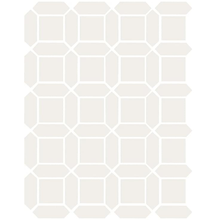 Плитка Etruria XXS Cassettone Quadrato Super Bianco Losanga Super Bianco 32x39 см, поверхность матовая