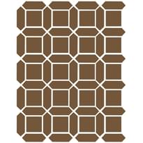 Плитка Etruria XXS Cassettone Quadrato Tabacco Losanga Tabacco 32x39 см, поверхность матовая