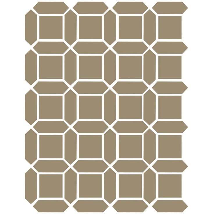 Плитка Etruria XXS Cassettone Quadrato Tortora Losanga Tortora 32x39 см, поверхность матовая