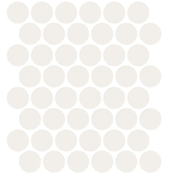 Плитка Etruria XXS Cerchio 37 Super Bianco 33x37 см, поверхность матовая