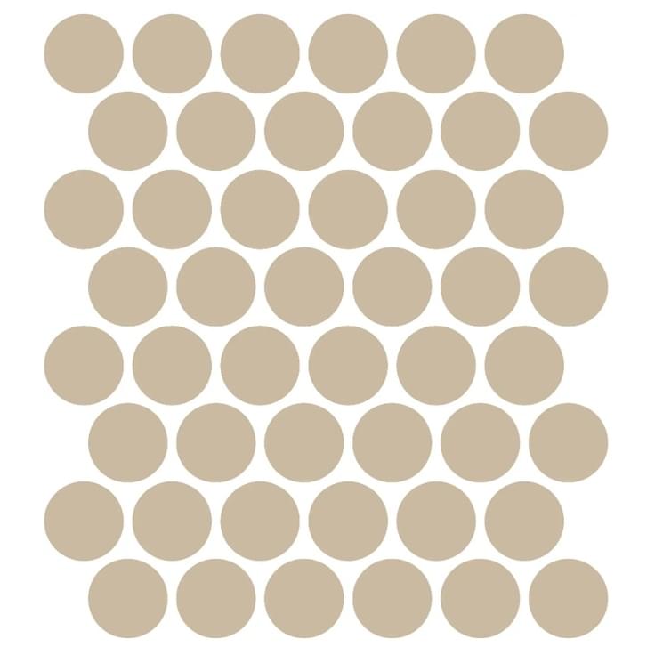 Плитка Etruria XXS Cerchio Avorio 5x5 см, поверхность матовая