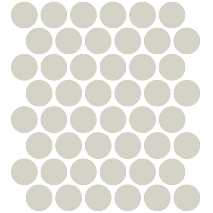 Плитка Etruria XXS Cerchio Bianco 5x5 см, поверхность матовая