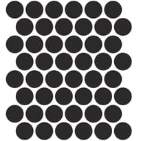 Плитка Etruria XXS Cerchio Nero 5x5 см, поверхность матовая