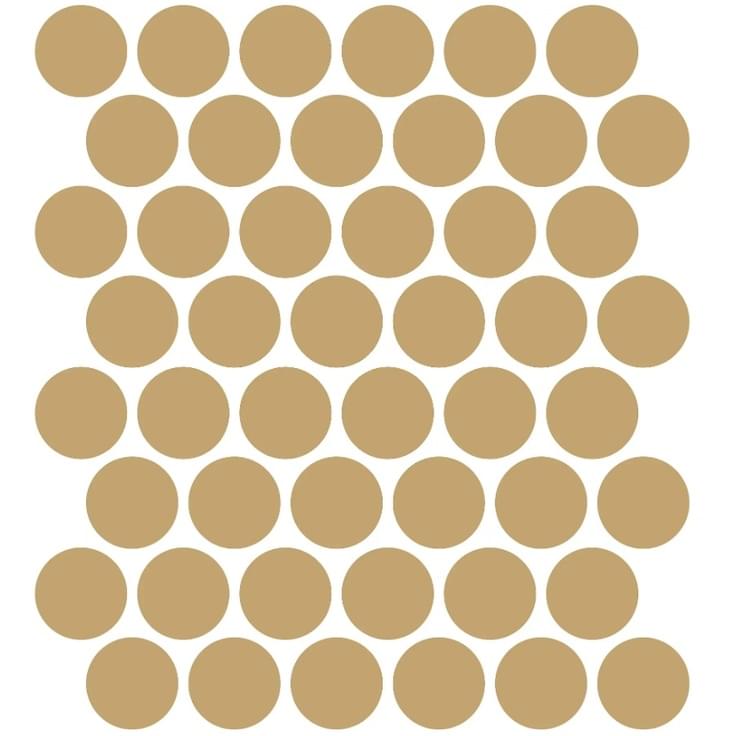 Плитка Etruria XXS Cerchio Ocra 5x5 см, поверхность матовая