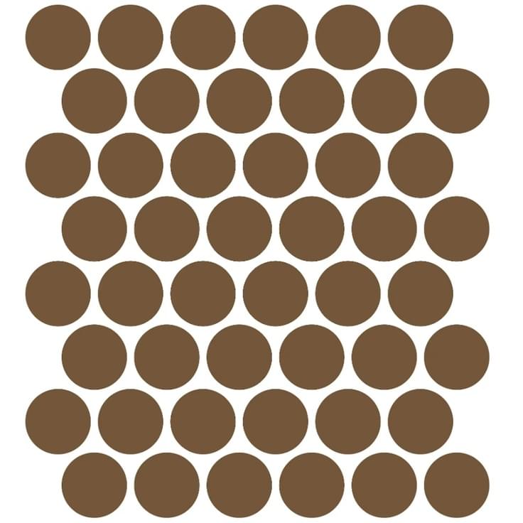 Плитка Etruria XXS Cerchio Tabacco 5x5 см, поверхность матовая