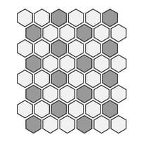 Плитка Etruria XXS Esagono Two Colours Fango Grigio 33x37 см, поверхность матовая