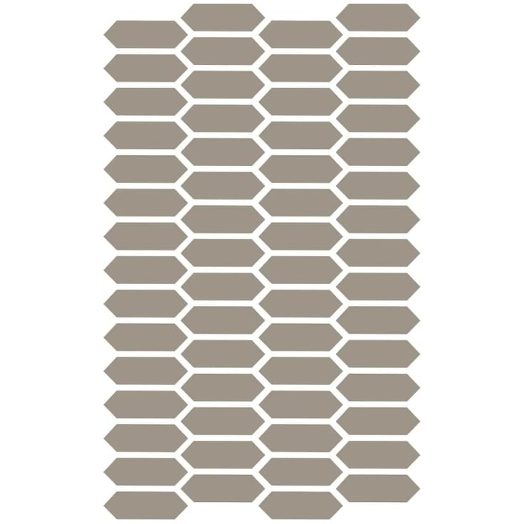 Плитка Etruria XXS Losanga Grigio 2.5x7.5 см, поверхность матовая