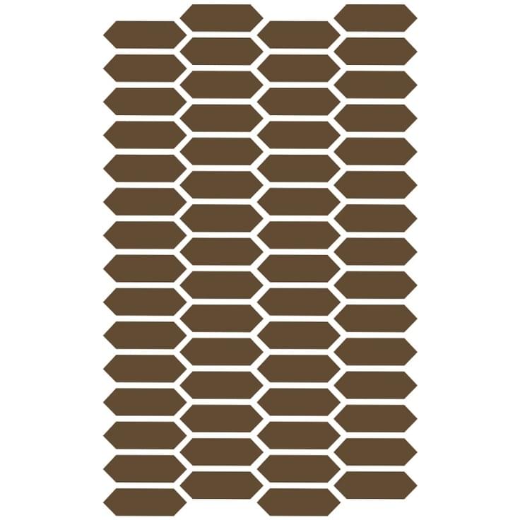 Плитка Etruria XXS Losanga Tabacco 2.5x7.5 см, поверхность матовая