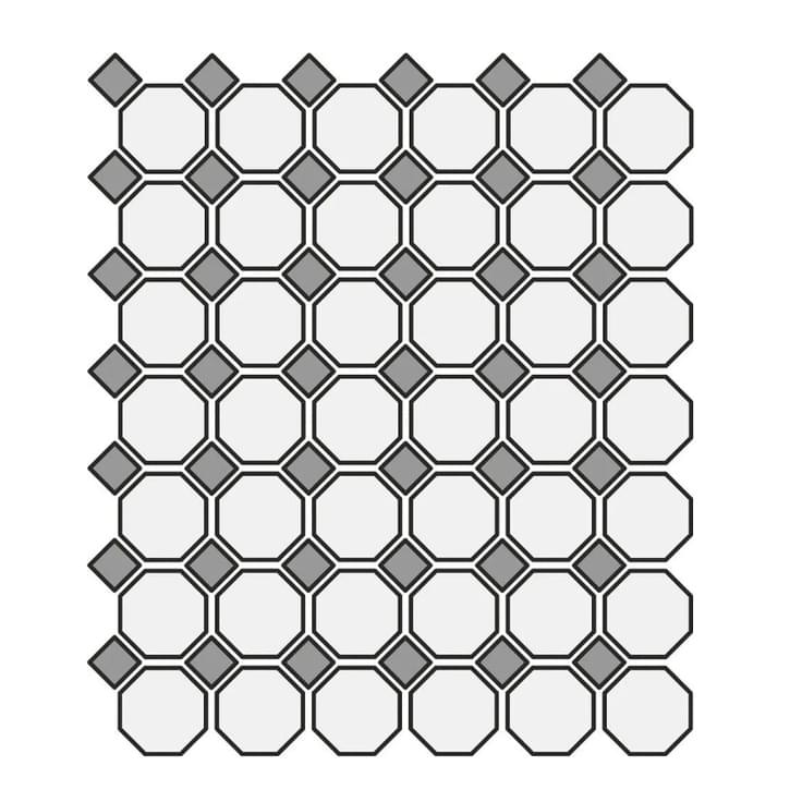 Плитка Etruria XXS Ottagono Two Colours Avorio Tozzetto Mattone 33x43 см, поверхность матовая