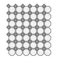 Плитка Etruria XXS Ottagono Two Colours Perla Tozzetto Cobalto 33x43 см, поверхность матовая