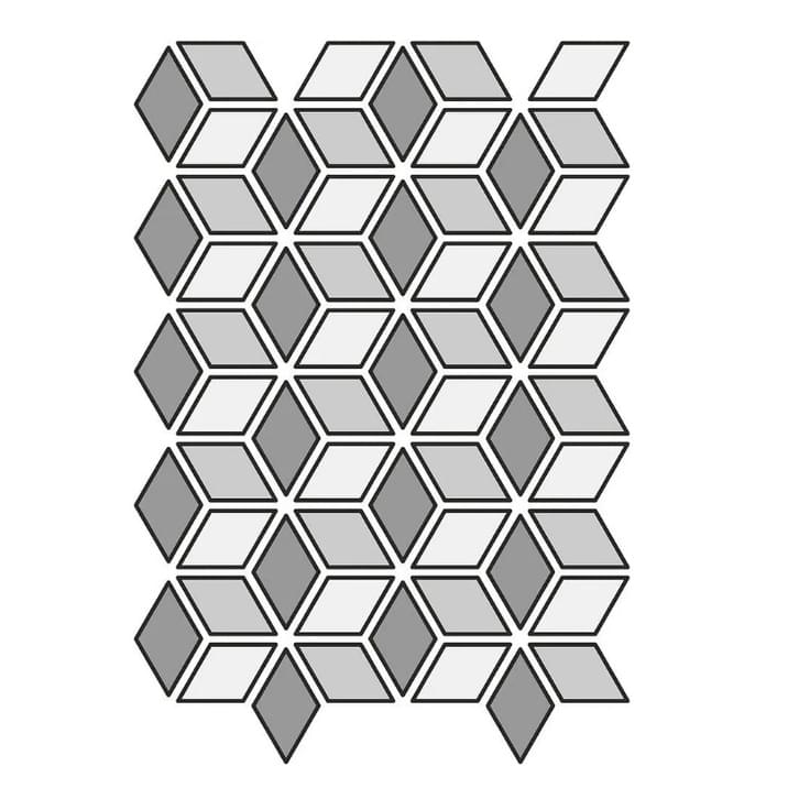 Плитка Etruria XXS Rombo E Nero Grigio Bianco 27x40 см, поверхность матовая