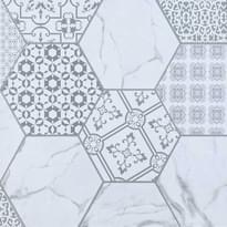 Плитка Eurotile Gres Marble Hexagon Statuario 60x60 см, поверхность полированная