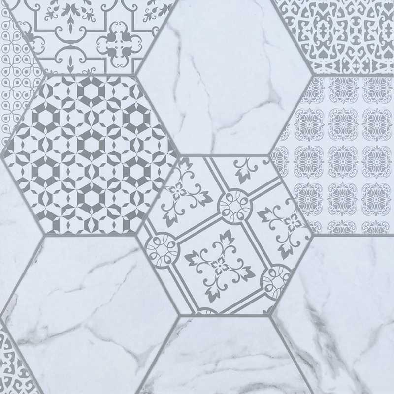Eurotile Gres Marble Hexagon Statuario 60x60