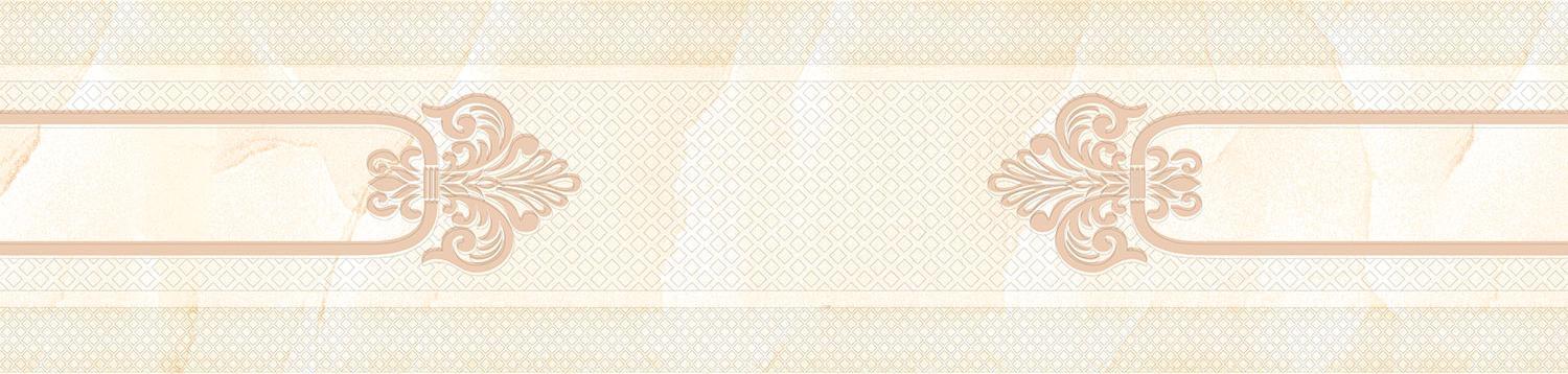 Плитка Eurotile Marbelia Бордюр 7x29.5 см, поверхность глянец