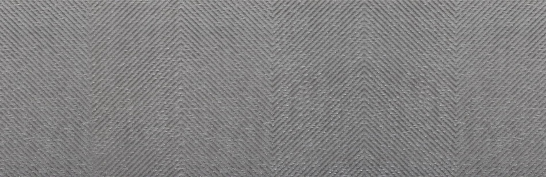 Плитка Eurotile Вуиттон Грэй Рельеф Елочка 32.5x100 см, поверхность матовая, рельефная