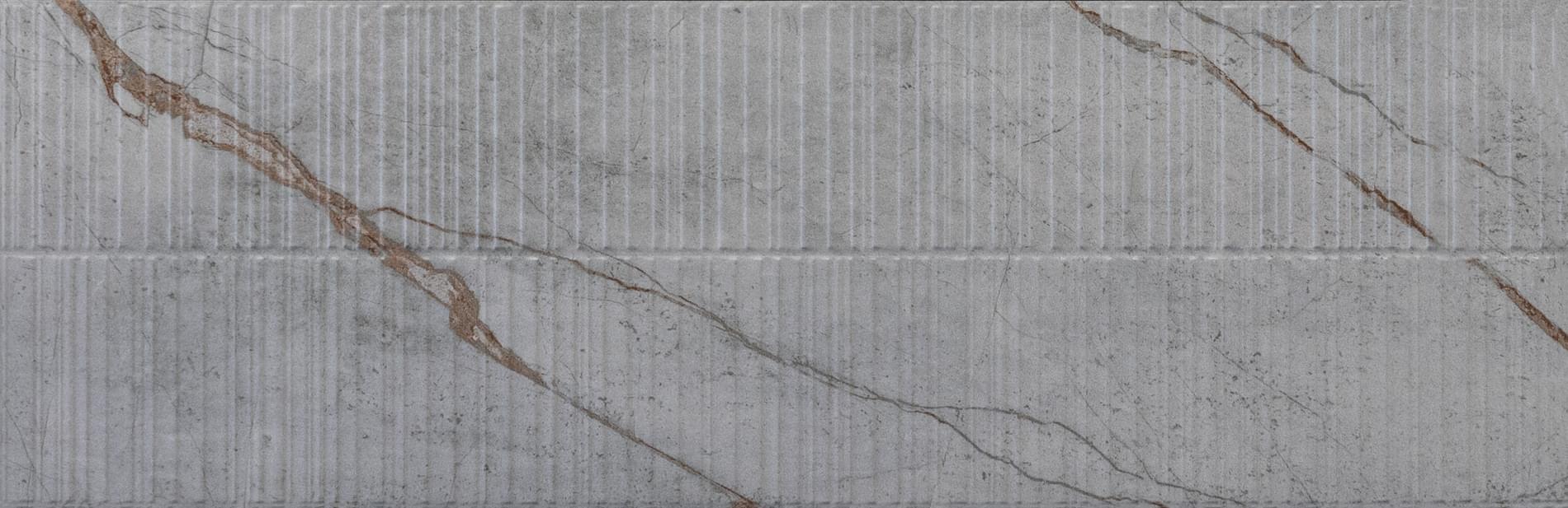Плитка Eurotile Имола Рельеф Вертикальный 32.5x100 см, поверхность матовая, рельефная