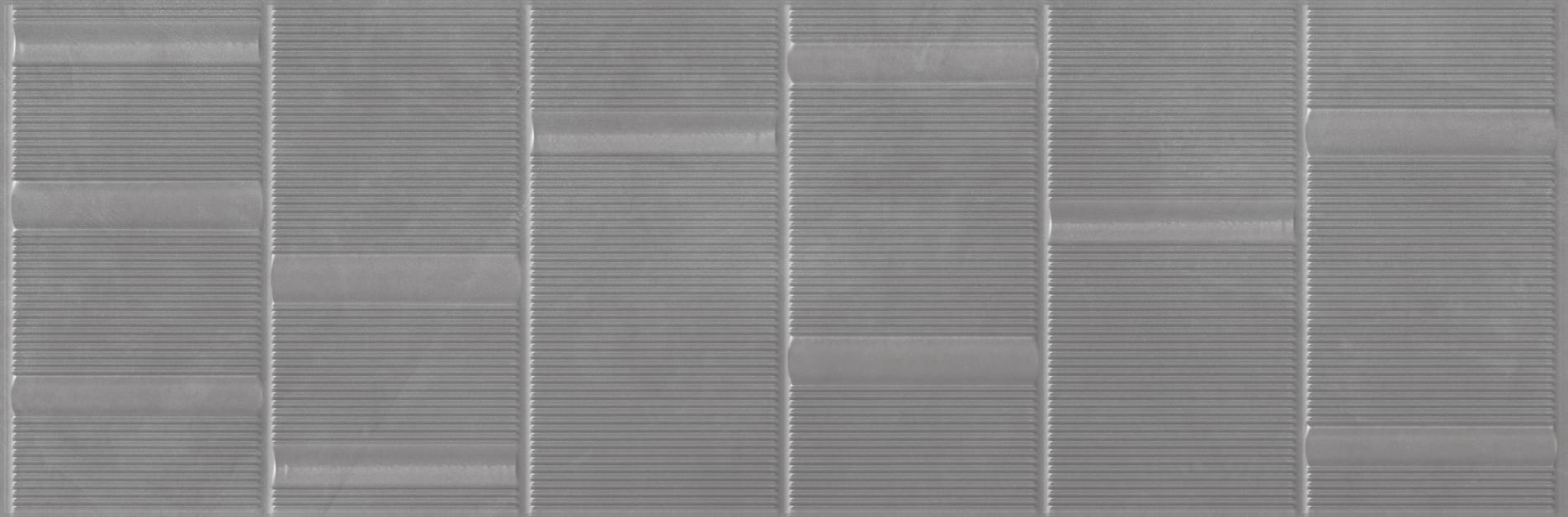 Плитка Eurotile Континуум Грэй Рельеф Мелкие Линии 32.5x100 см, поверхность матовая, рельефная