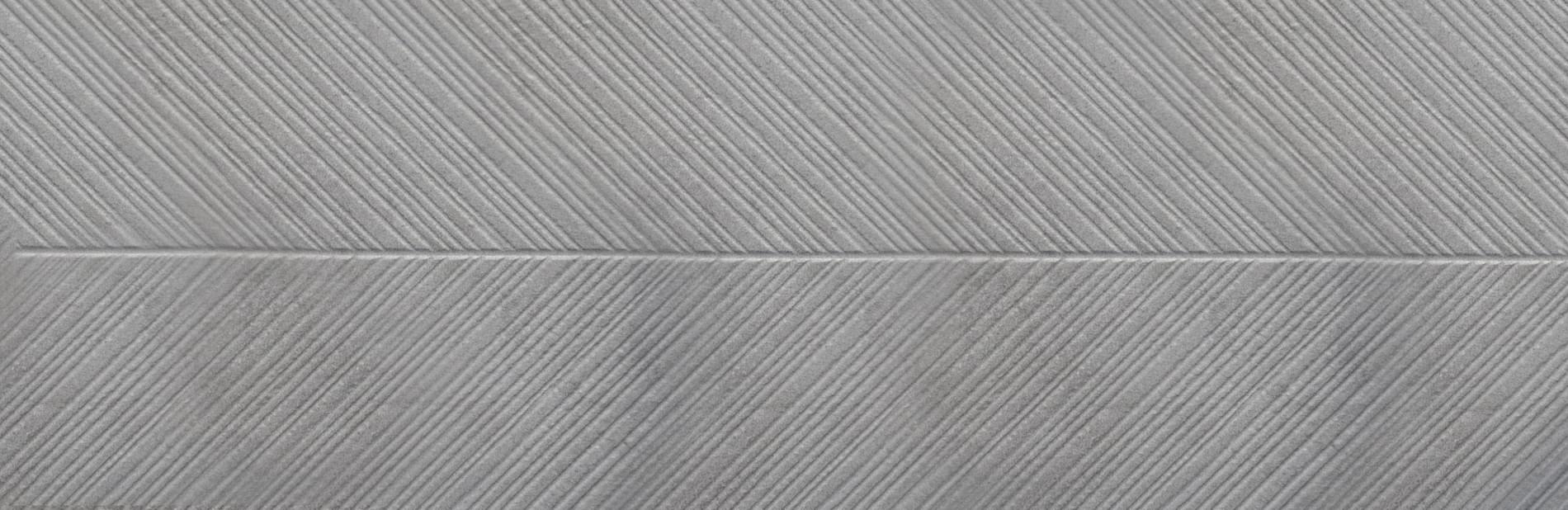 Плитка Eurotile Лофт Сильвер Рельеф Елочка 32.5x100 см, поверхность матовая, рельефная