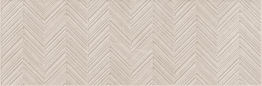 Плитка Eurotile Ройс Беж Рельеф Елочка 32.5x100 см, поверхность матовая, рельефная