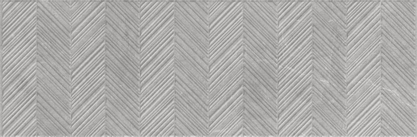 Плитка Eurotile Ройс Грэй Рельеф Елочка 32.5x100 см, поверхность матовая, рельефная