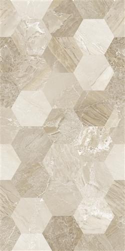 Плитка Eurotile Стамбул Бежевый Гексагон 30x60 см, поверхность глянец