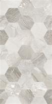 Плитка Eurotile Стамбул Серый Гексагон 30x60 см, поверхность глянец