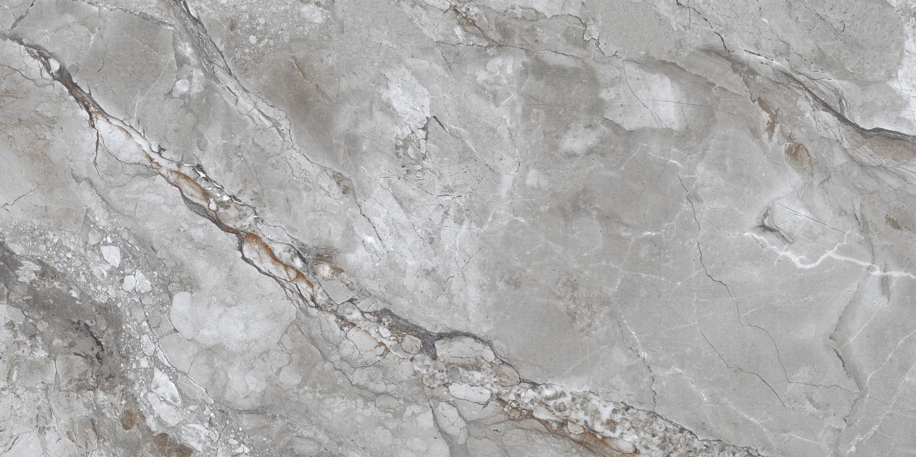 Плитка Eurotile Сузло Серый Полированный 60x120 см, поверхность полированная