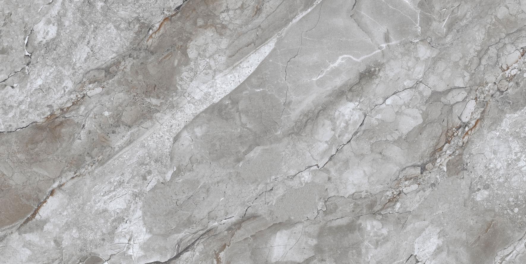 Плитка Eurotile Этери Серый Глянцевый 30x60 см, поверхность глянец