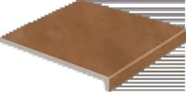 Плитка Exagres Acuarela Peldano Recto Teja R12 33x33 см, поверхность матовая, рельефная