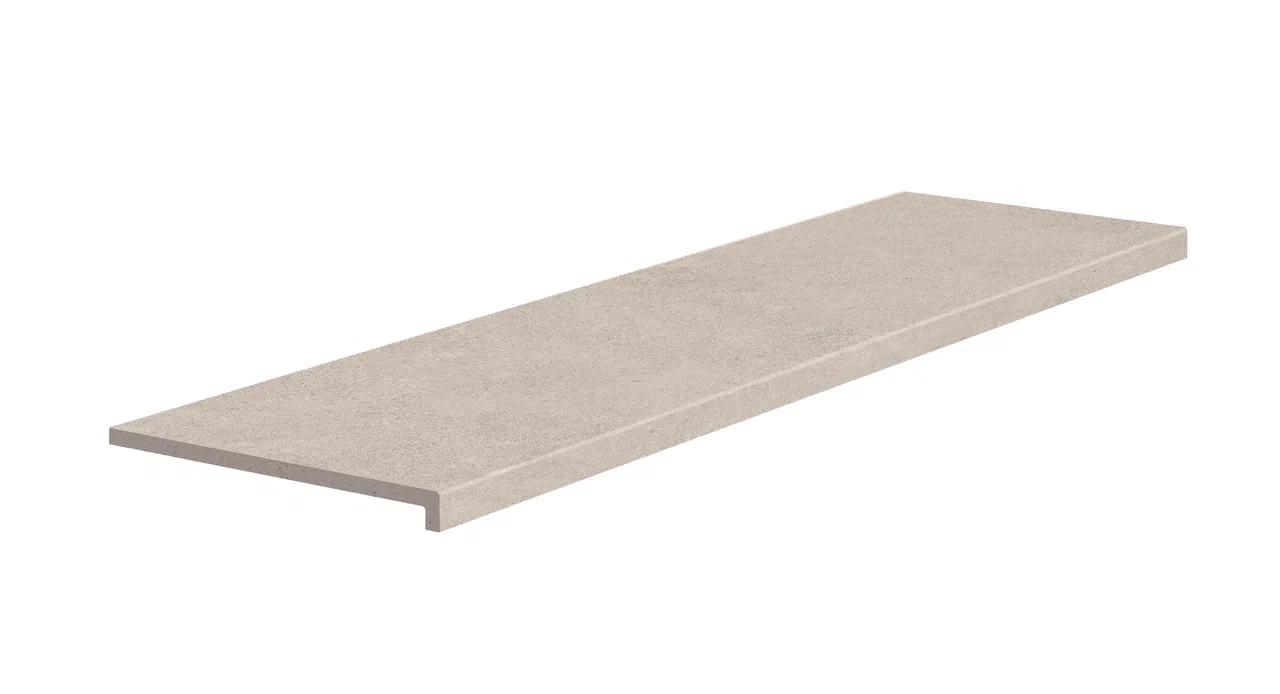 Плитка Exagres Essenza Peldano Recto Creta С3 33x120 см, поверхность матовая, рельефная