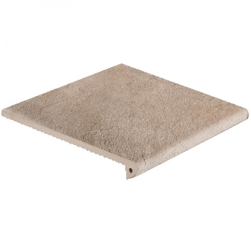 Плитка Exagres Mediterraneo Peldano Recto Arena 33x33 см, поверхность матовая, рельефная