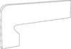 Плитка Exagres Metalica Zan. Basalt Izquierda 17.5x39.5 см, поверхность матовая