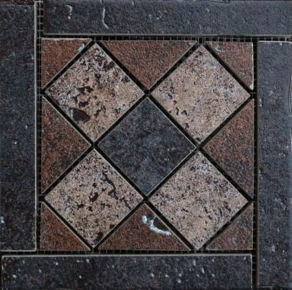 Плитка Exagres Metalica Бордюр Taco 12x12 см, поверхность матовая