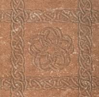 Плитка Exagres Stone Brown Decor 15x15 см, поверхность матовая, рельефная