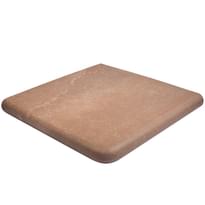 Плитка Exagres Stone Cartabon Brown Ступень Угловая Закругленная 33x33 см, поверхность матовая, рельефная