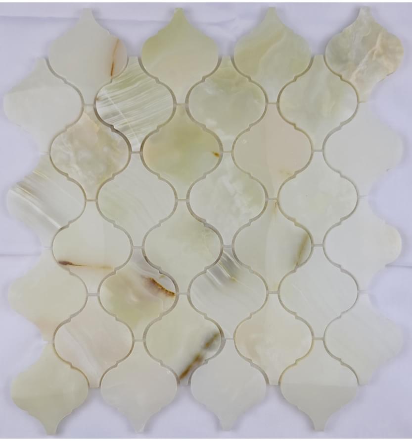Плитка FK Marble Arabesco Arabesco Onyx Jade Verde 29.5x30.5 см, поверхность полированная