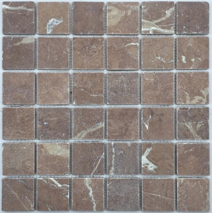 Плитка FK Marble Classic Mosaic Agean Red 48-8Т 30.5x30.5 см, поверхность матовая