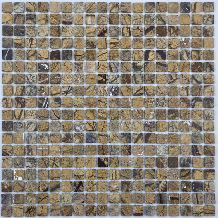 Плитка FK Marble Classic Mosaic Bidasar Brown 15-4P 30.5x30.5 см, поверхность полированная