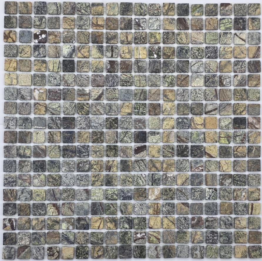 Плитка FK Marble Classic Mosaic Bidasar Green 15-4Т 30.5x30.5 см, поверхность матовая
