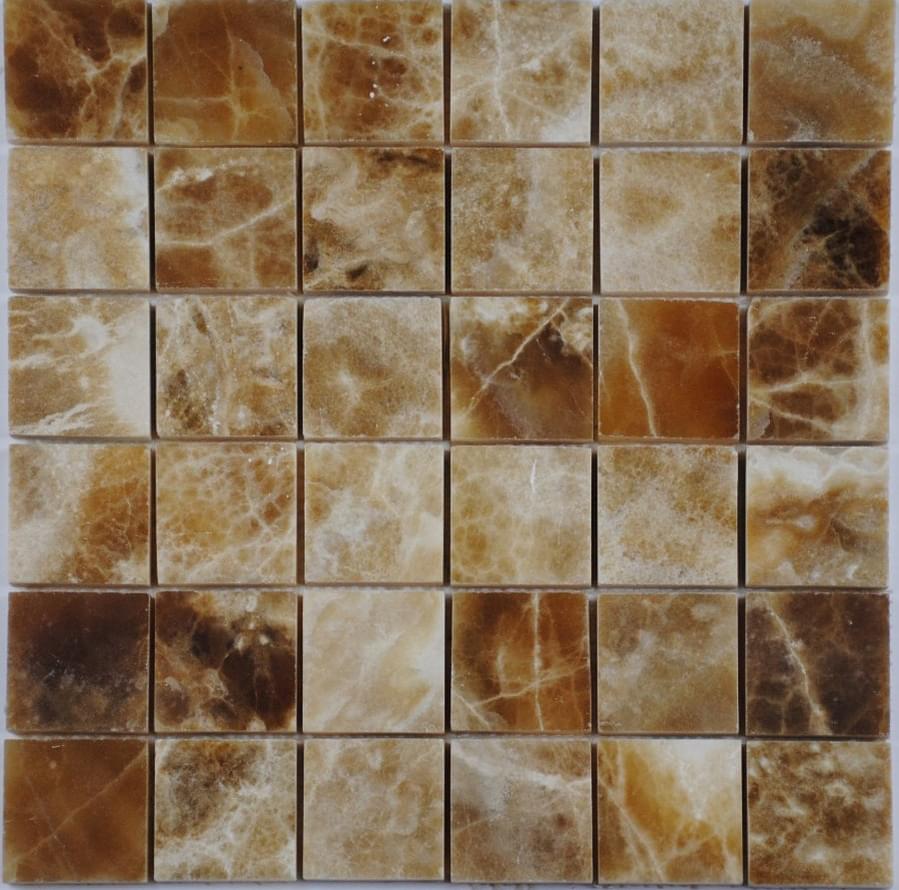 Плитка FK Marble Classic Mosaic Caramel Onyx 48-10P 30.5x30.5 см, поверхность полированная