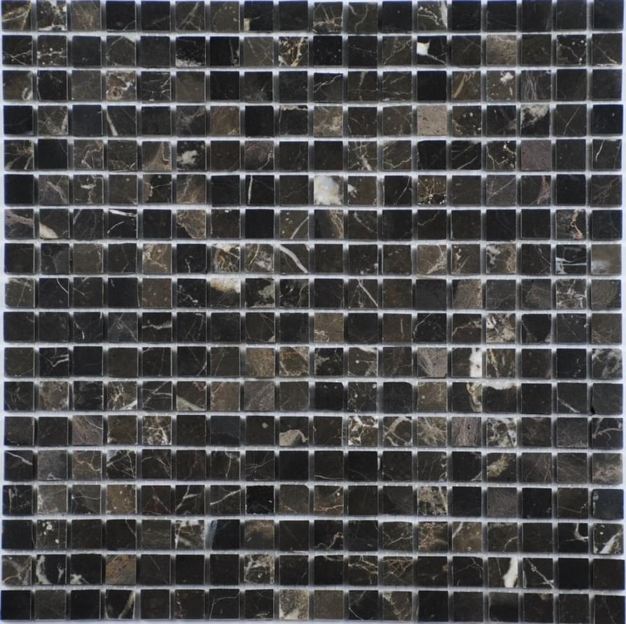 Плитка FK Marble Classic Mosaic China Emperador Dark 15-6P 30.5x30.5 см, поверхность полированная
