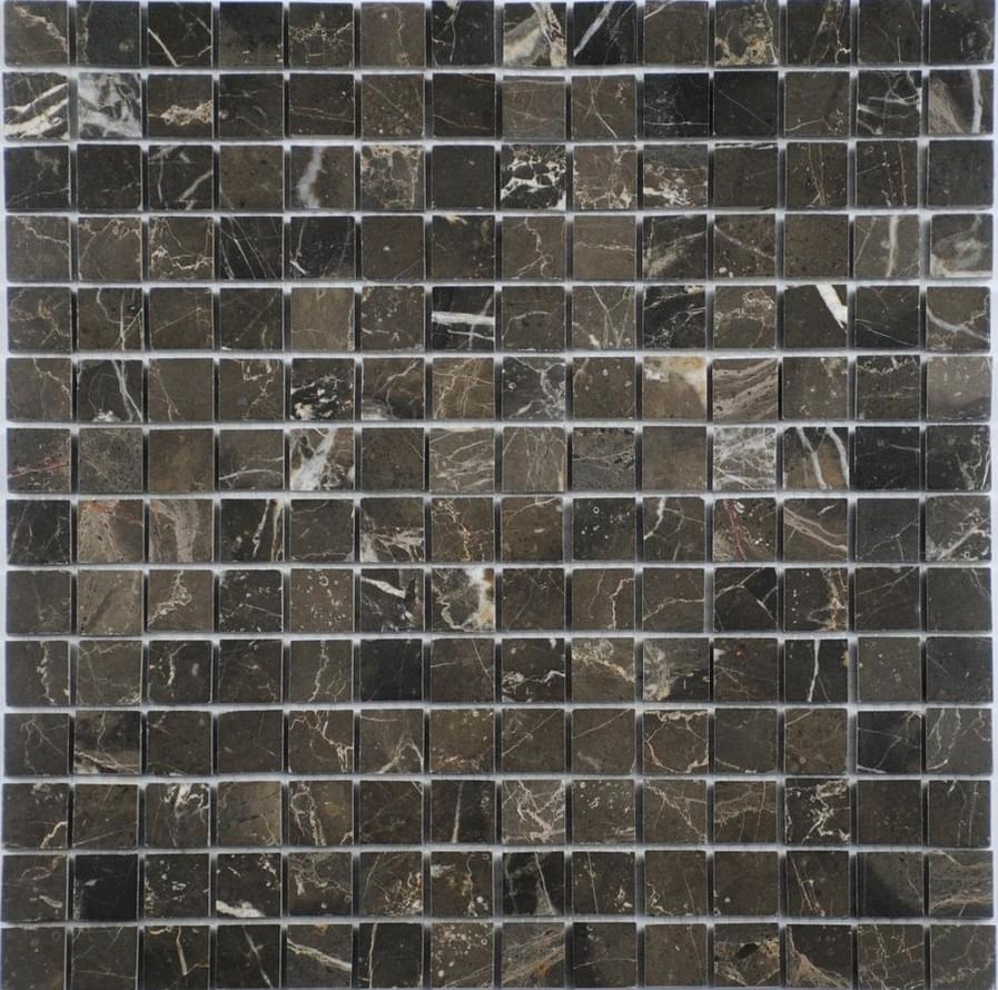 Плитка FK Marble Classic Mosaic China Emperador Dark 20-6P 30.5x30.5 см, поверхность полированная