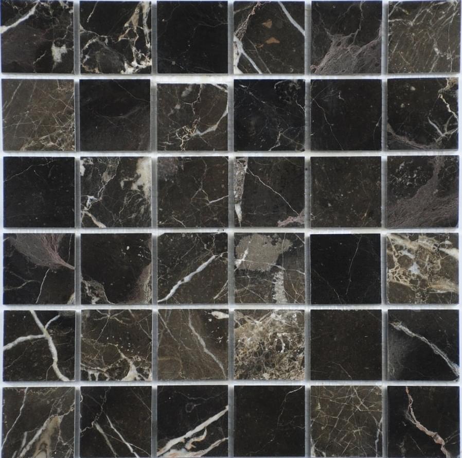 Плитка FK Marble Classic Mosaic China Emperador Dark 48-6P 30.5x30.5 см, поверхность полированная