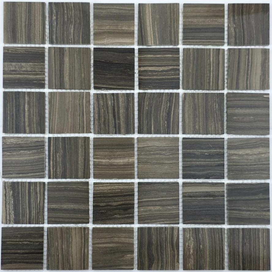 Плитка FK Marble Classic Mosaic Choco Wood 48-6P 30.5x30.5 см, поверхность полированная