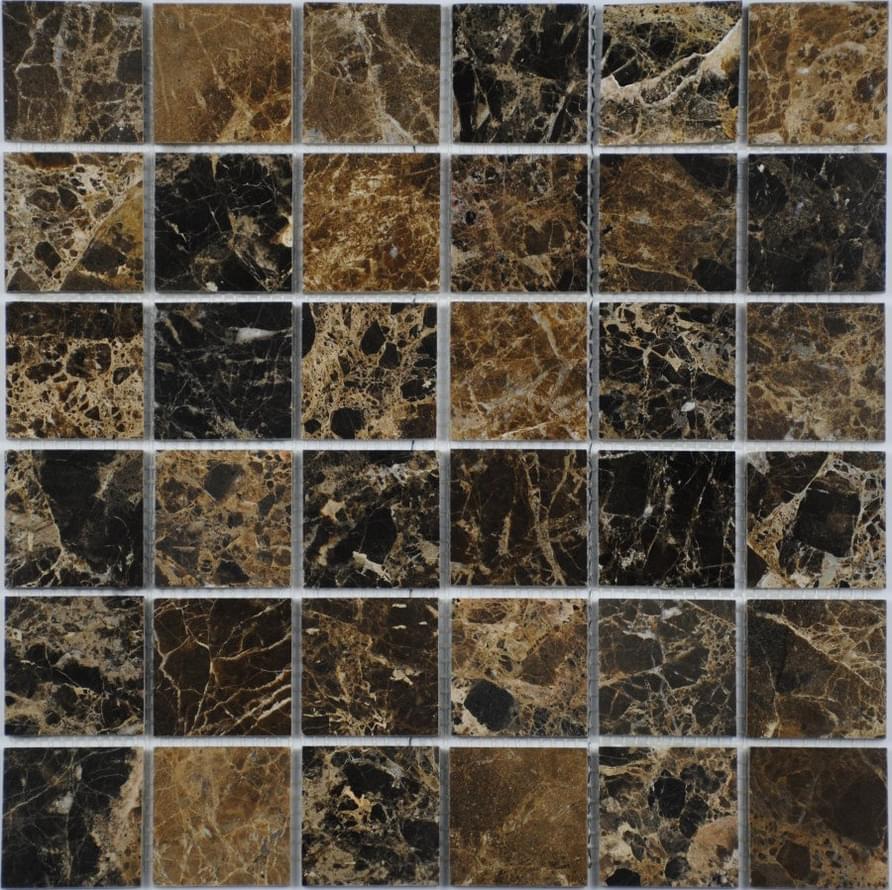 Плитка FK Marble Classic Mosaic Emperador Dark 48-4P 30.5x30.5 см, поверхность полированная