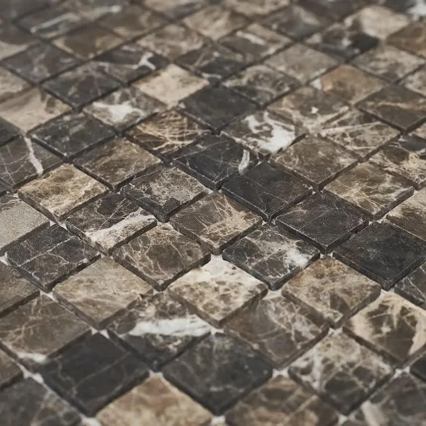 Плитка FK Marble Classic Mosaic Emperador Dark 48-4T 30.5x30.5 см, поверхность матовая