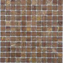 Плитка FK Marble Classic Mosaic Red Travertine 23-6W 30.5x30.5 см, поверхность карвинг