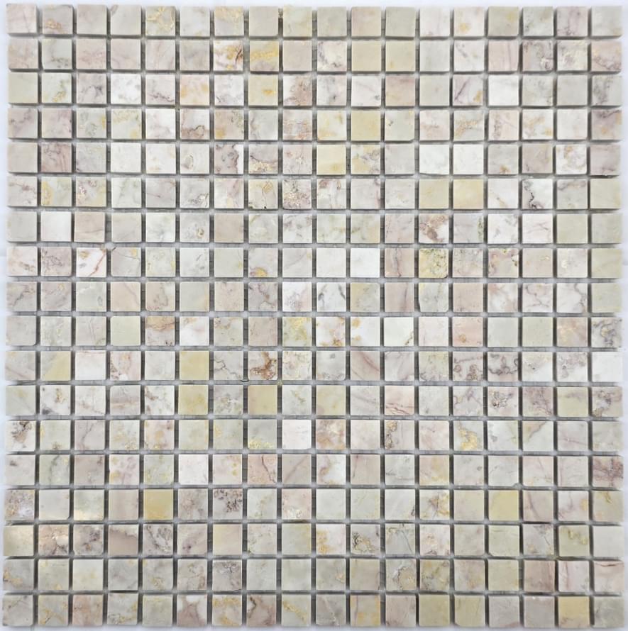 Плитка FK Marble Classic Mosaic Rose Cream Marble 15-8P 30.5x30.5 см, поверхность полированная