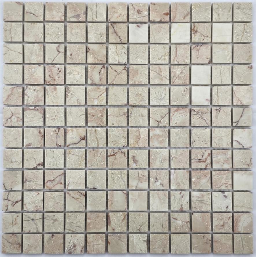 Плитка FK Marble Classic Mosaic Rose Cream Marble 23-8P 30x30 см, поверхность полированная